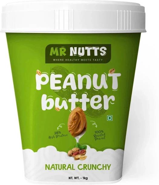 MR NUTTS Natural Crunchy Peanut Butter |100% Roasted Peanuts |No Added Sugar, Salt