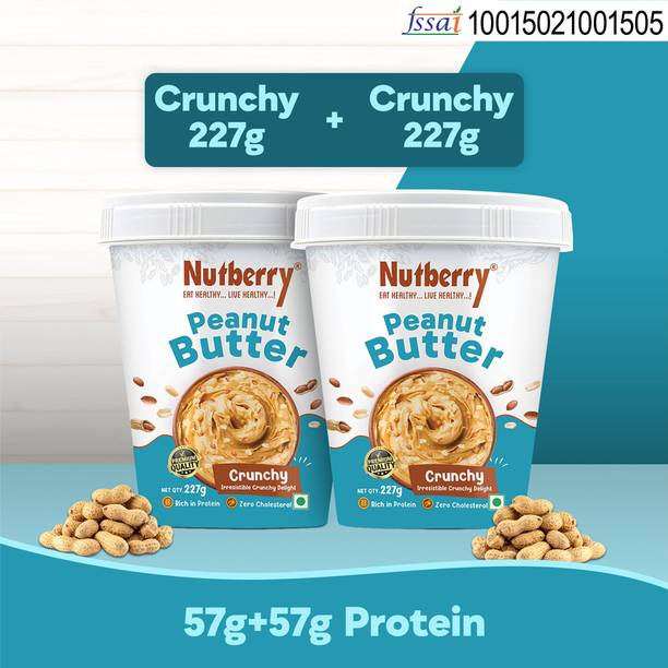 Nutberry PEANUT BUTTER CRUNCHY 227GM X 2 (COMBO PACK)