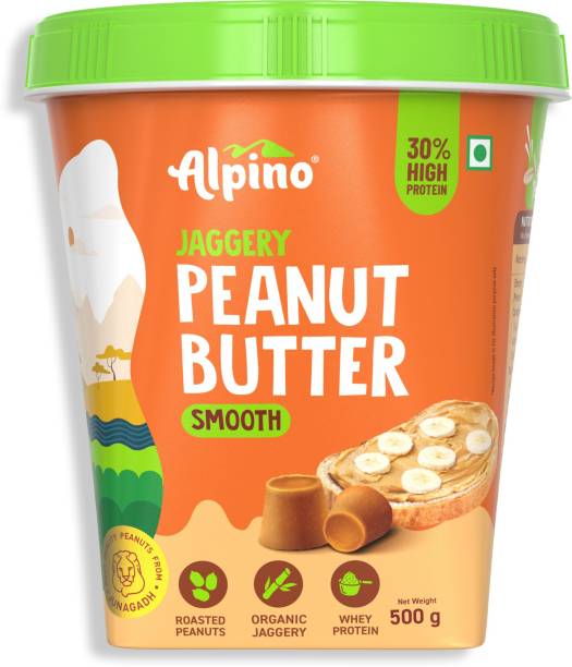 ALPINO High Protein Jaggery Peanut Butter Smooth 500 g