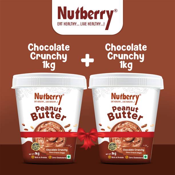 Nutberry PEANUT BUTTER CHOCOLATE CRUNCHY 1KG COMBO PACK