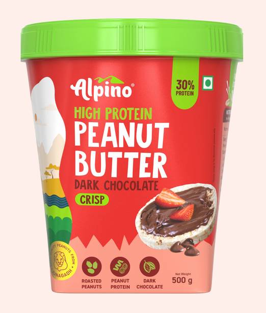 अल्पिनो हाई प्रोटीन डार्क चॉकलेट पीनट बटर क्रिस्प 500 g