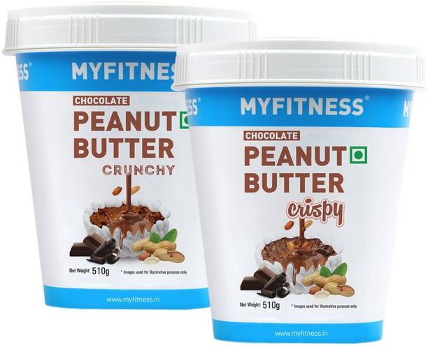 MYFITNESS PEANUT BUTTER Chocolate Crunchy & Chocolate Crispy Peanut Butter | Combo