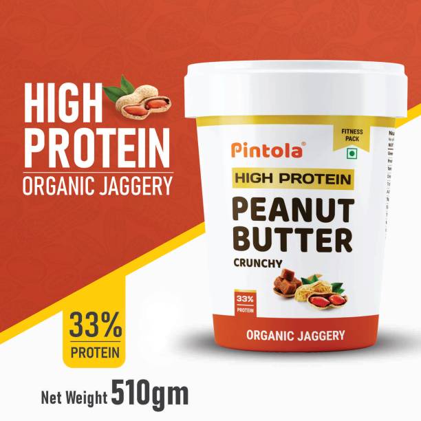 Pintola HIGH Protein Peanut Butter (JAGGERY) (Crunchy) 510 g