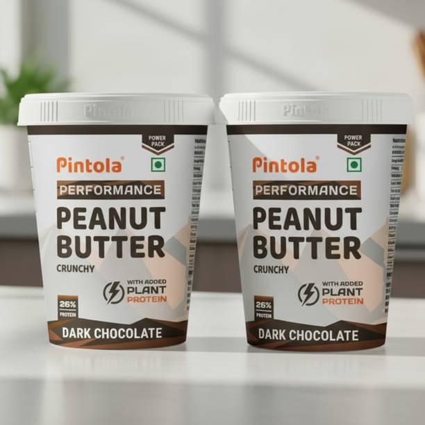 Pintola Dark Chocolate Performance Series Peanut Butter (Crunchy) | Vegan Protein
