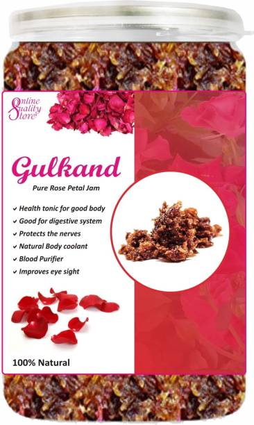 Online Quality Store Gulkand (Rose Petal Jam), 900g |Damask Rose Petals & Rock Sugar - Kesar Elaichi| 900 g