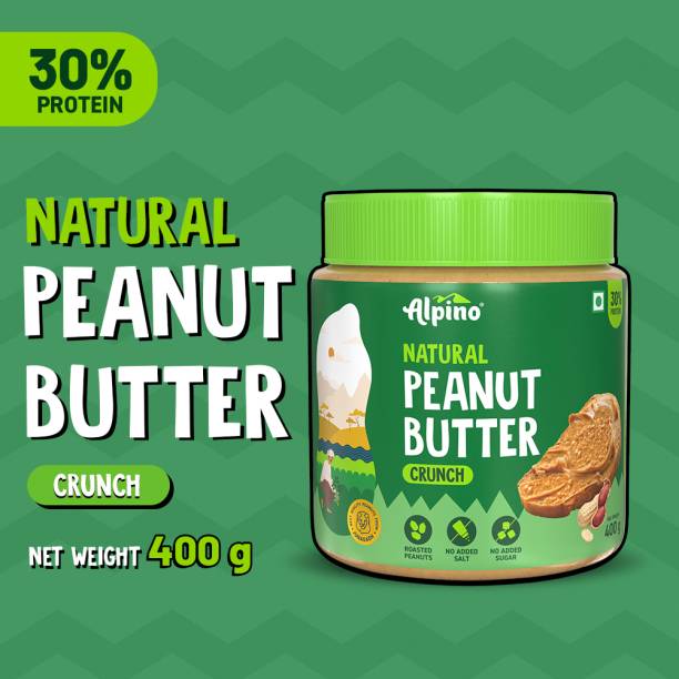 ALPINO Natural Peanut Butter Crunch Unsweetened 400 g