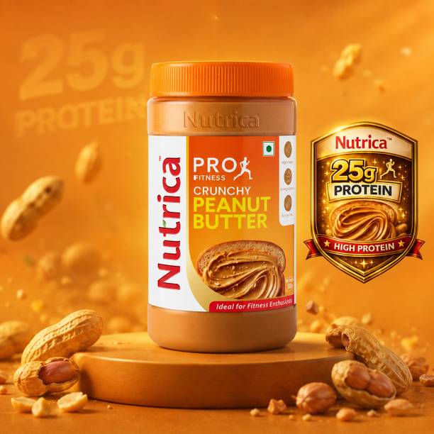 Nutrica Pro-Fitness Crunchy Peanut Butter | Crunchy Texture | Roasted Peanuts | 900gm