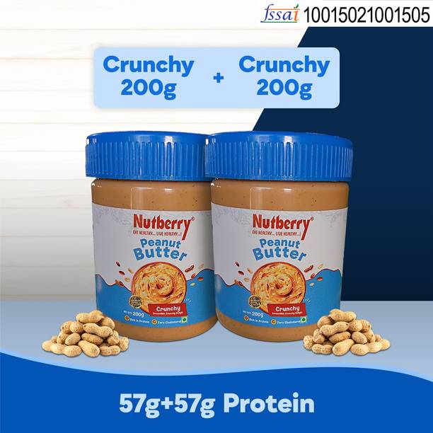 नटबरी पीनट बटर क्रंची (कॉम्बो पैक) 200 gm 200 gm। 400 g