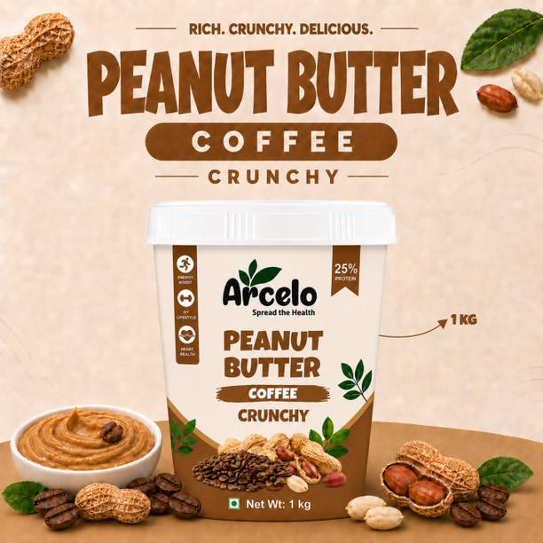 Arcelo Coffee Crunchy Peanut Butter, 25g Protein