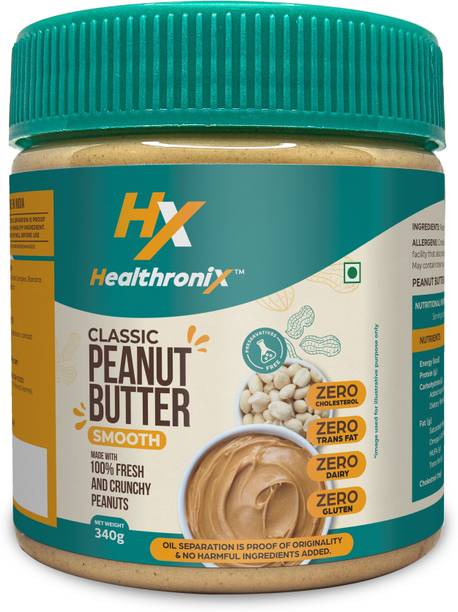 Healthronix Classic Smooth Peanut Butter, 340 g