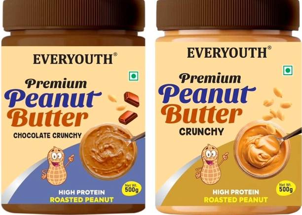 everyouth Premium Peanut Butter Chocolate Crunchy & Crunchy|26g Protein