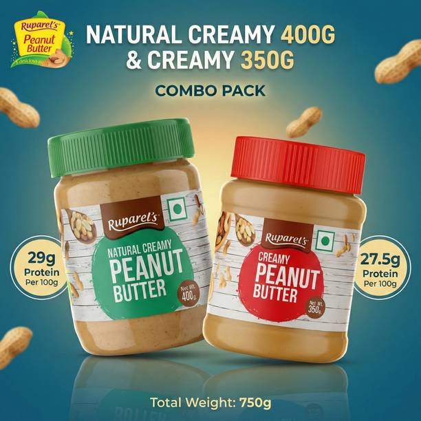 ruparel's NATURAL CREAMY 400G & CREAMY 350G PEANUT BUTTER