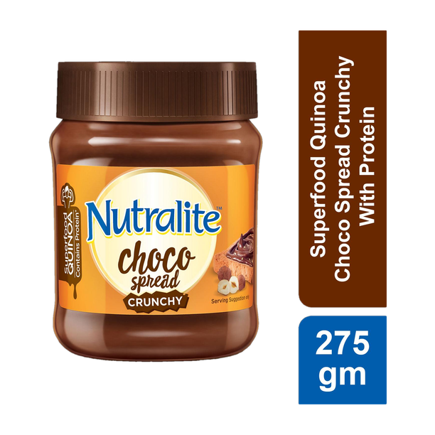 Nutralite Choco Spread Crunchy|With Protein-Rich Quinoa|Premium Chocolate & Real Hazelnuts