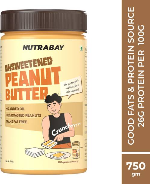 Nutrabay Foods Natural Peanut Butter Unsweetened - Crun...