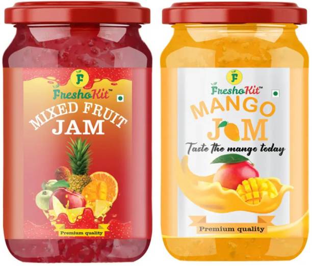 Freshokit Mixed Fruit & Mango Jam | 100% Natural | Fresh 1000 g