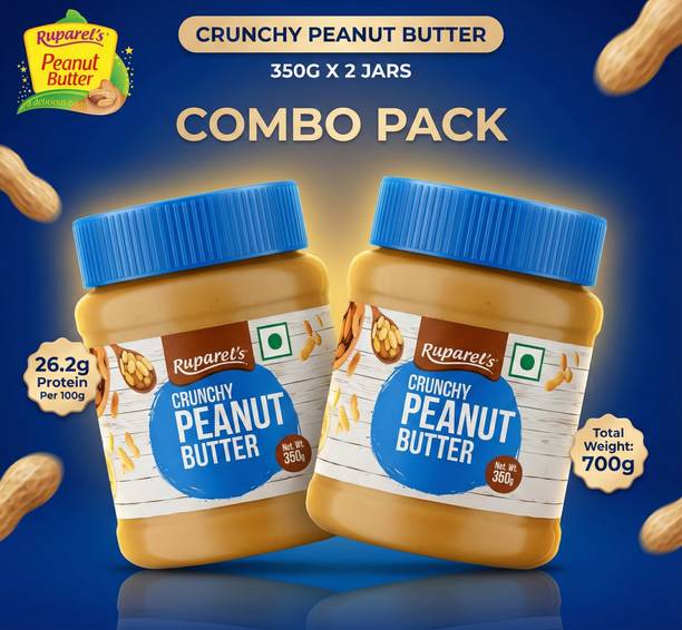 ruparel's PEANUT BUTTER Crunchyy 350g and Crunchy 350g Combo offer total 700g