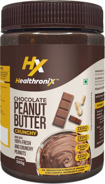 Healthronix Chocolate Crunchy Peanut Butter, 500 g