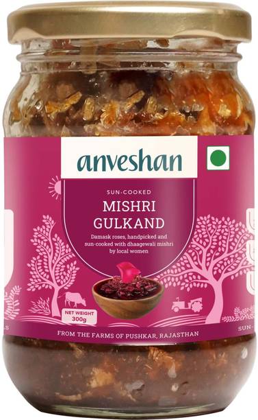 Anveshan Pure Mishri Gulkand 300gm, Sun-Cooked Rose Petal Jam