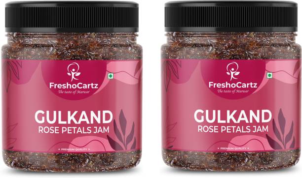 FreshoCartz Organic Gulkand (Made with Rose Petals and Mishri) 500g*2 Jar | Rose Petal Jam