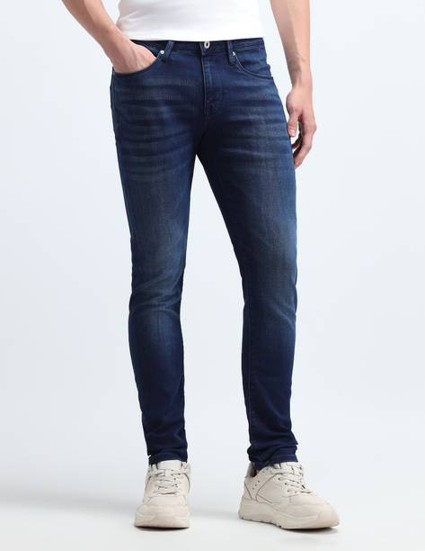 FLYING MACHINE Men Skinny Mid Rise Blue Jeans