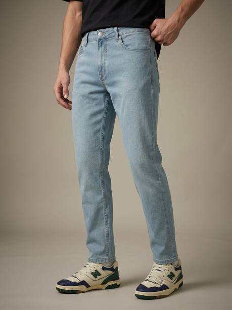 Glitchez Men Slim Mid Rise Blue Jeans