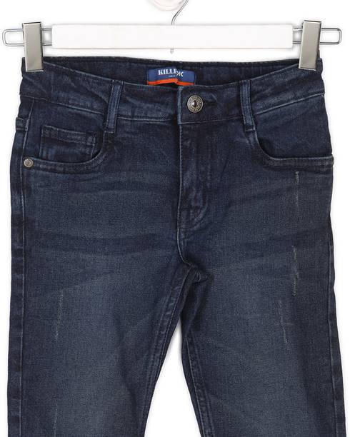 Boys Slim Mid Rise Dark Blue Jeans