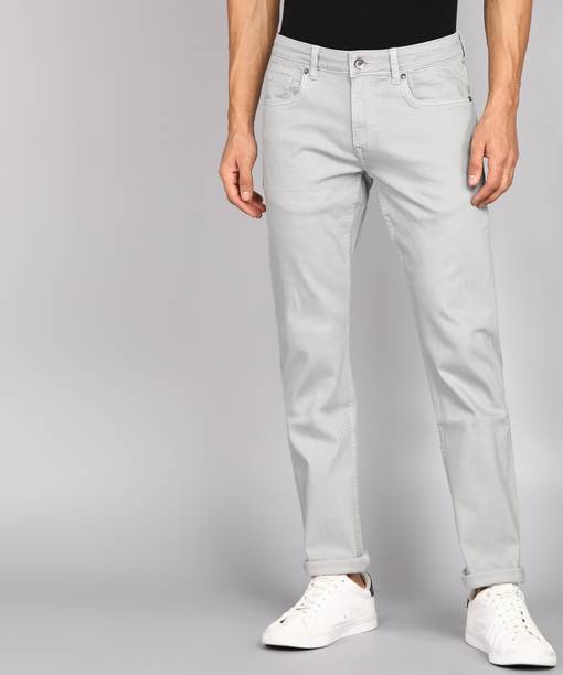 Men Slim Low Rise Blue Jeans