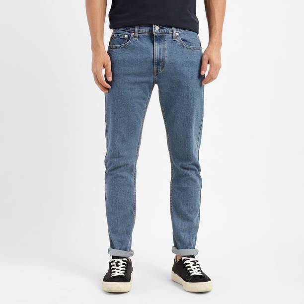 512 Men Tapered Fit Mid Rise Blue Jeans