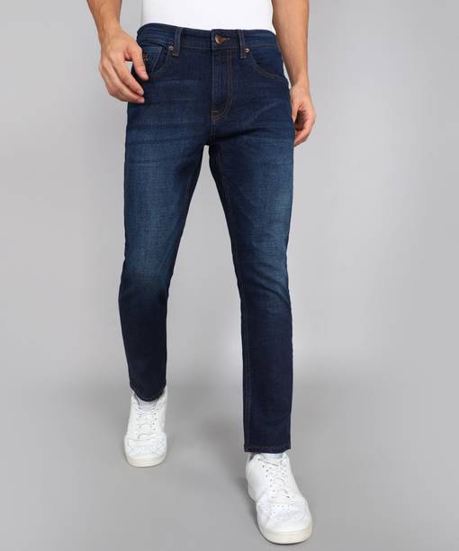 Men Regular Mid Rise Blue Jeans