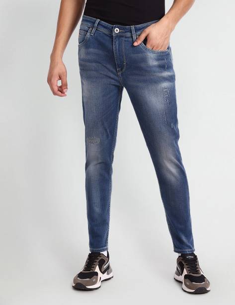 FLYING MACHINE Men Skinny Mid Rise Blue Jeans