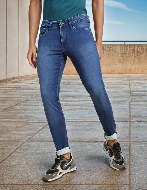 FLYING MACHINE Men Skinny Low Rise Blue Jeans
