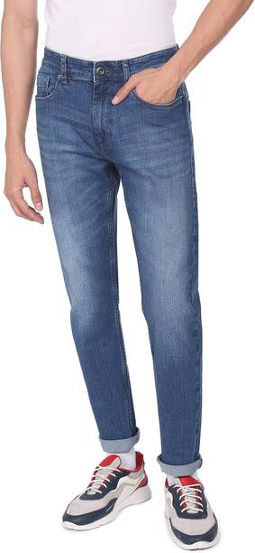 FLYING MACHINE Men Slim Mid Rise Blue Jeans