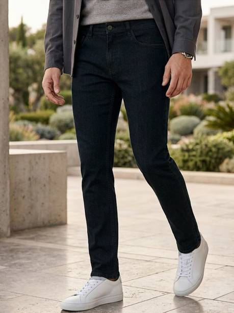 Men Slim Mid Rise Green Jeans