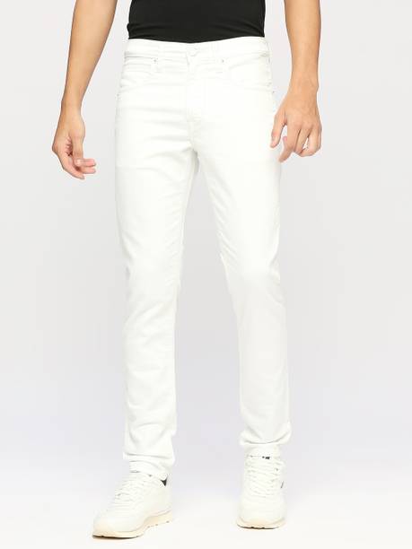 Pepe Jeans Men Skinny Mid Rise White Jeans