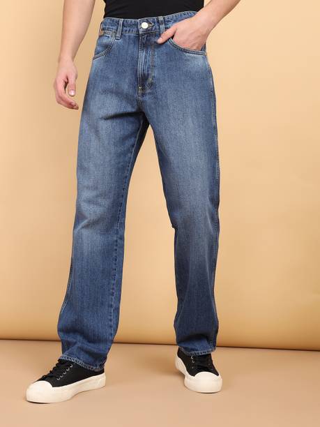 Men Regular High Rise Blue Jeans