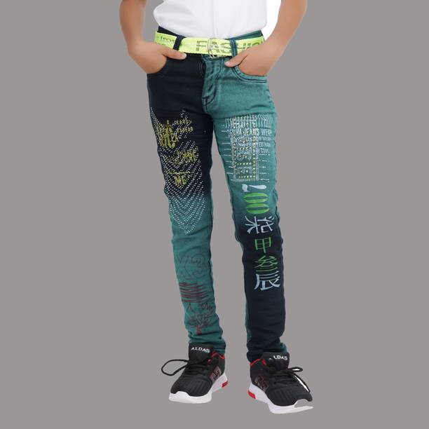 Boys Regular Mid Rise Multicolor Jeans