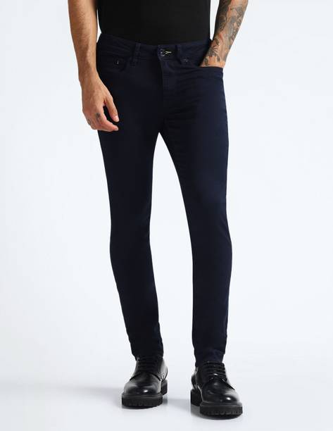FLYING MACHINE Men Skinny Mid Rise Blue Jeans