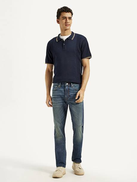 LEVI'S Men Slim Mid Rise Blue Jeans