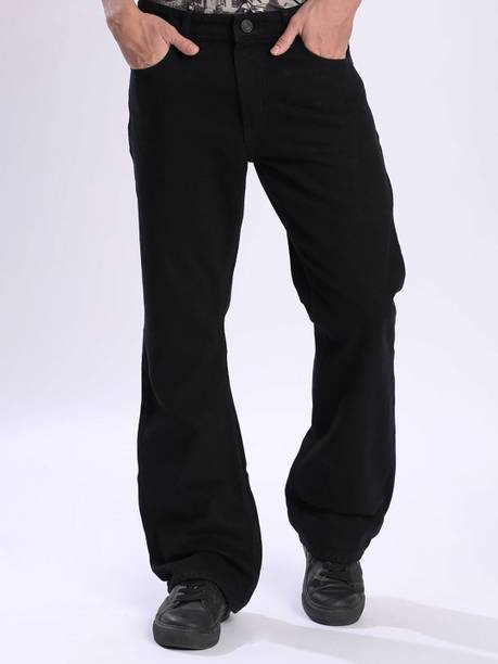 Men Mid Rise Black Jeans