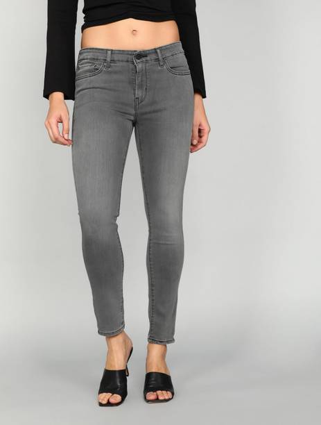 711 Women Skinny High Rise Blue Jeans