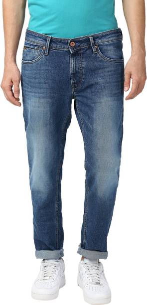 Men Skinny Mid Rise Blue Jeans