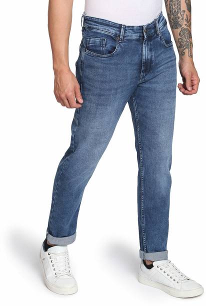 FLYING MACHINE Men Slim Mid Rise Blue Jeans