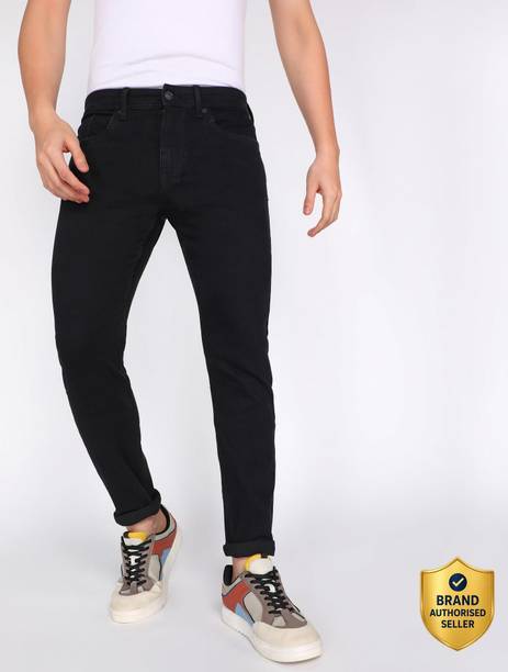 FLYING MACHINE Tapered Fit Men Black Jeans