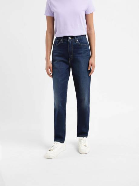 80' Women High Rise Blue Jeans