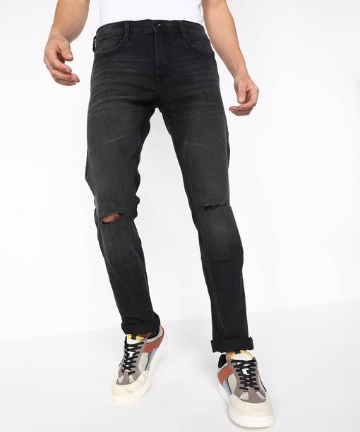 Pepe Jeans Men Slim Mid Rise Black Jeans