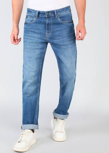 FLYING MACHINE Men Slim Mid Rise Dark Blue Jeans