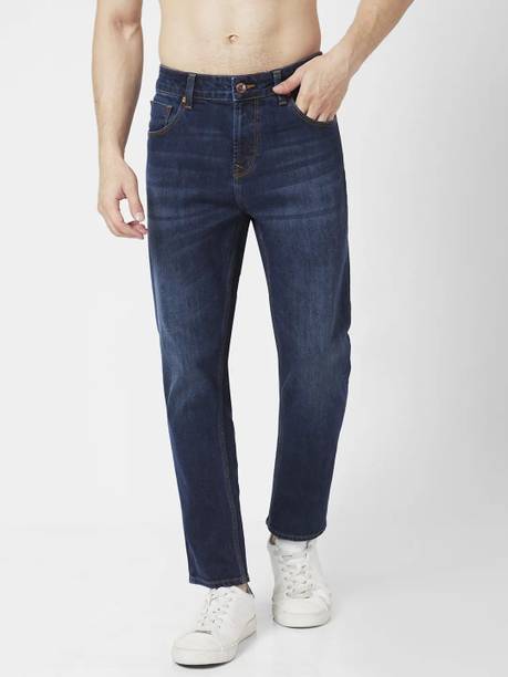Spykar Men Slim Mid Rise Dark Blue Jeans
