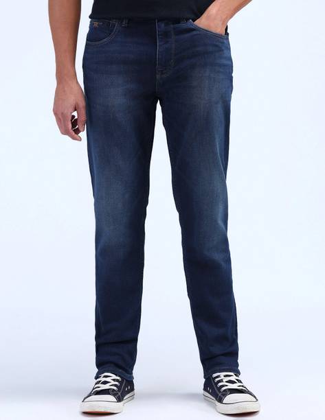 FLYING MACHINE Men Slim Mid Rise Blue Jeans