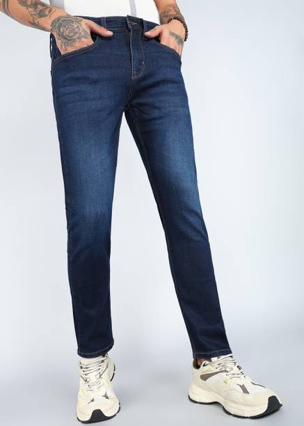 FLYING MACHINE Men Tapered Fit Mid Rise Blue Jeans