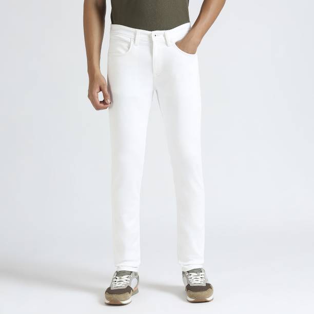Pepe Jeans Men Skinny Mid Rise White Jeans